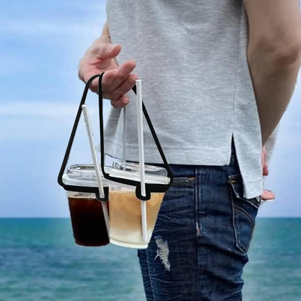 Portable Strap Buckle Coffee Cup Cup Tie Silicone Multicolor Drink Bottle Carrier Holder Cup Accessories Beverage Mug Grip