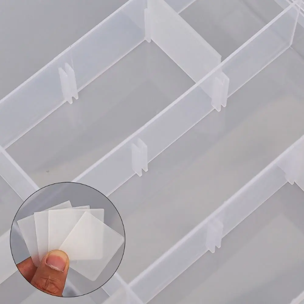 14 Grids Transparent Plastic Storage Box Adjustable Jewelry Button Hardware Tool Storage Container Box Display Case
