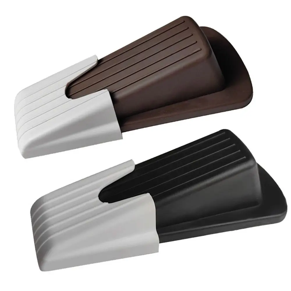 New Silicone Door Stopper Wall Protectors Anti Collision Floor Holder Strong Suction Self Adhesive Doorstop Bedroom