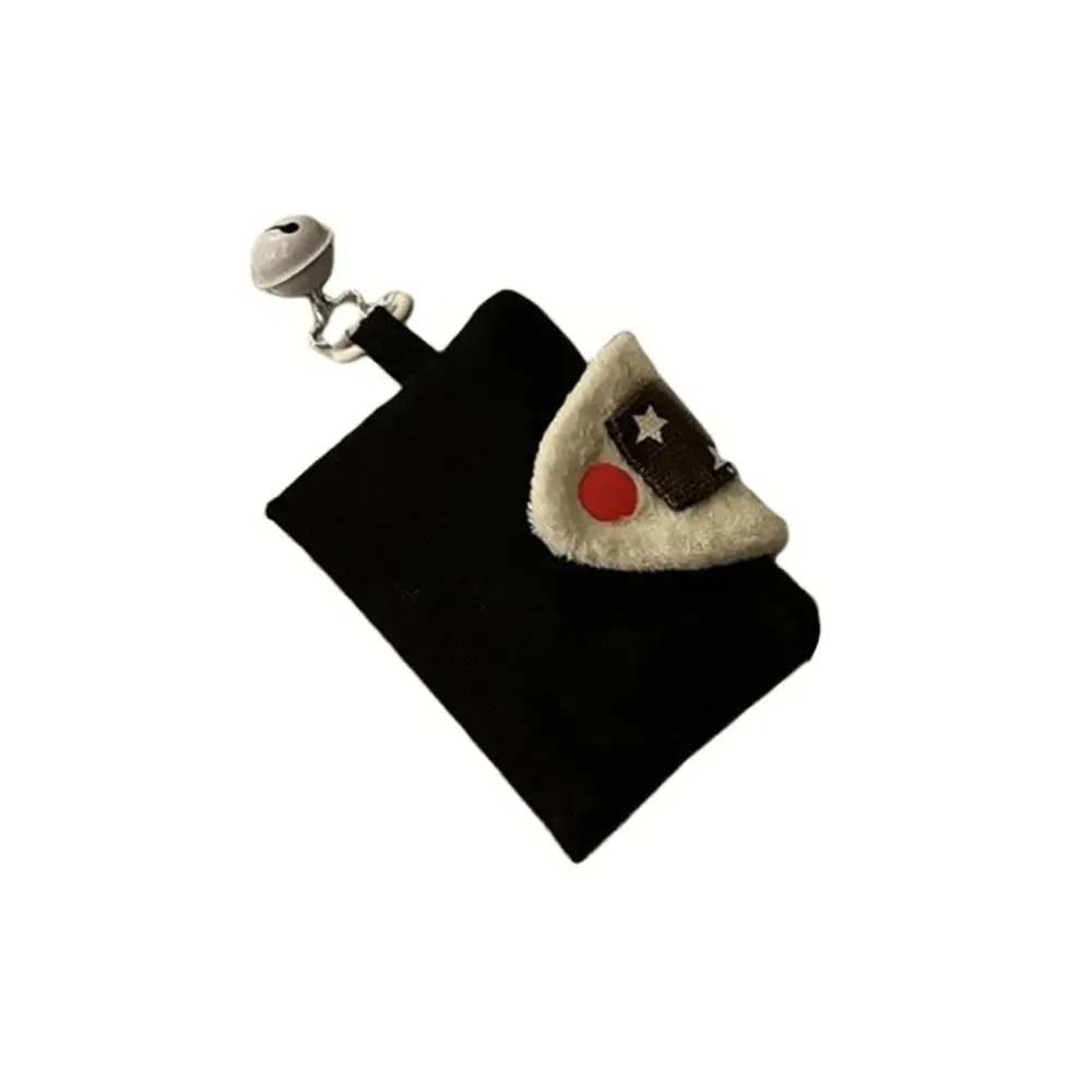 2025 Cute Rice Ball Card Holder Portable Contrast Color Coin Purse Canvas ID Bag