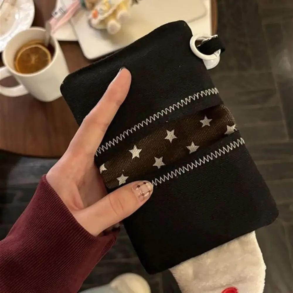 2025 Cute Rice Ball Card Holder Portable Contrast Color Coin Purse Canvas ID Bag