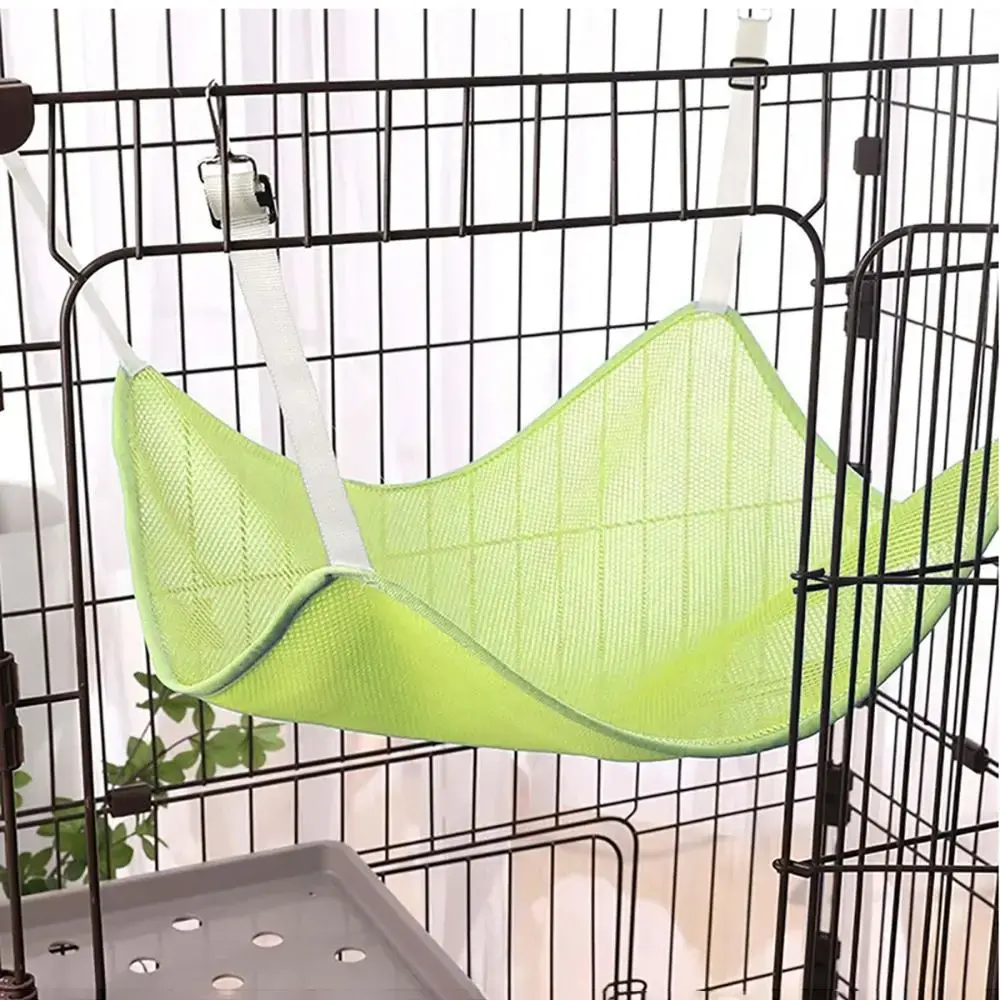 Comfortable Mesh Pet Hammock Breathable Adjustable Pet Sleeping Resting Bed Hangable Cat Dog Hanging Nest Cat Dog