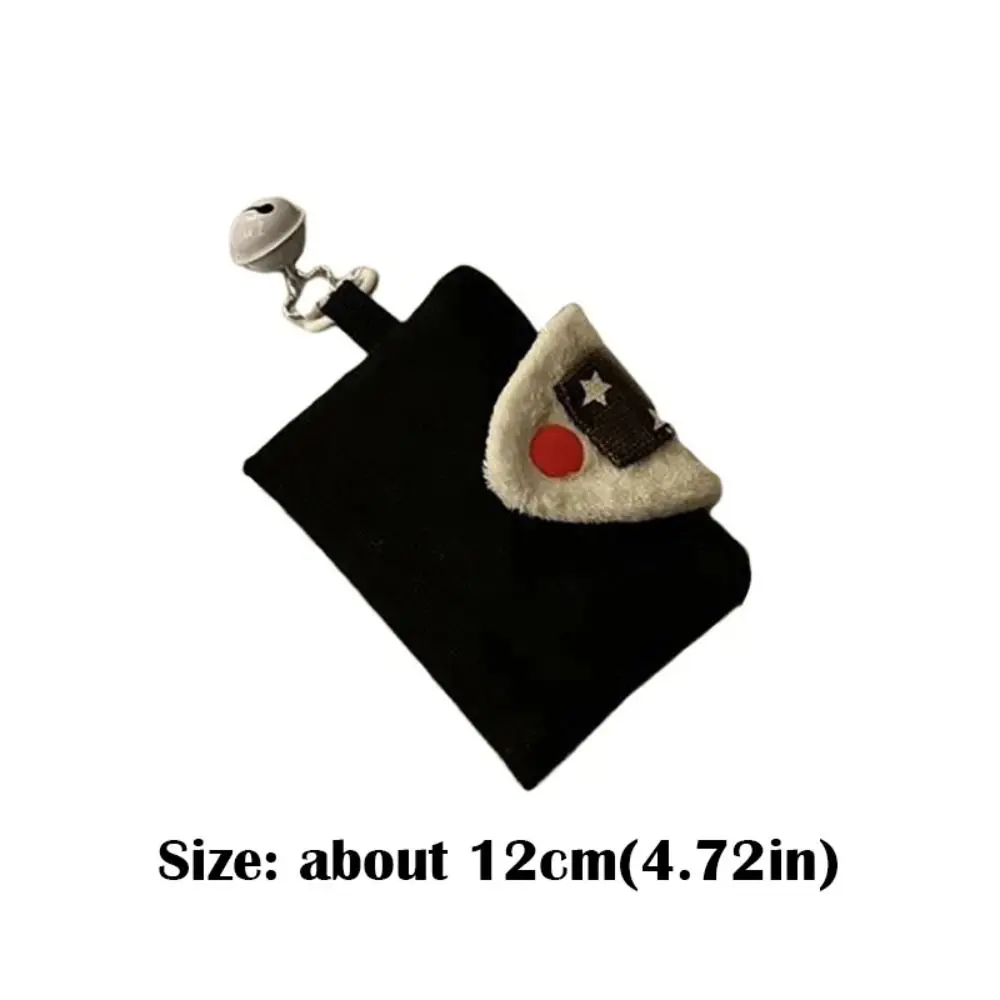 2025 Cute Rice Ball Card Holder Portable Contrast Color Coin Purse Canvas ID Bag