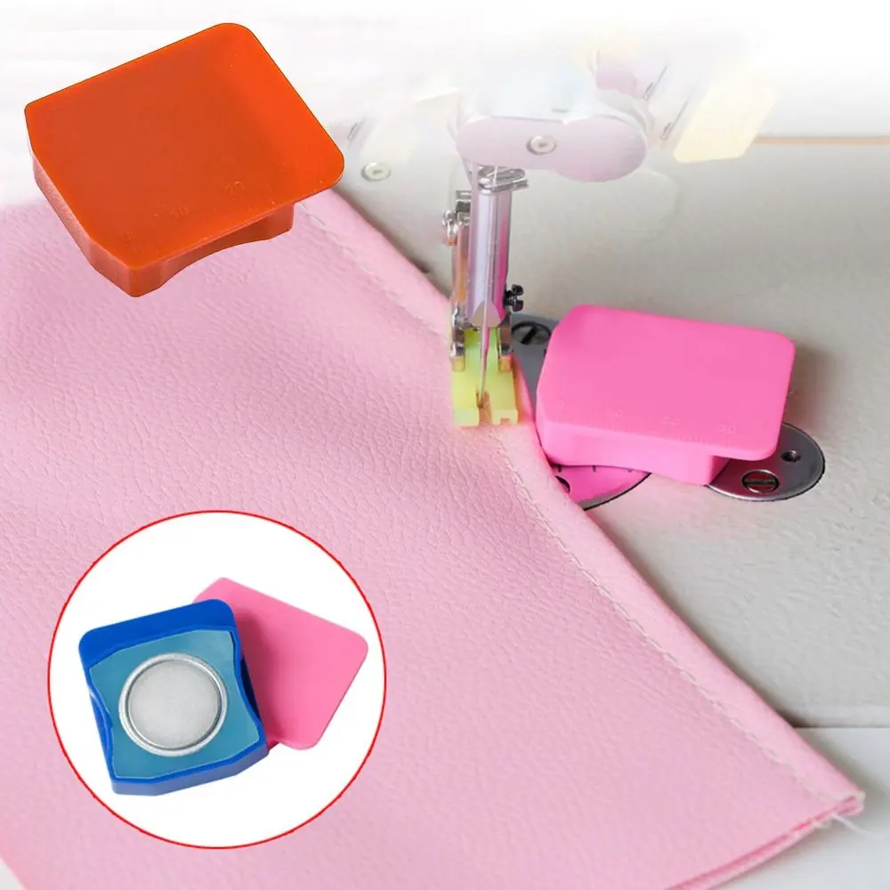 Durable Anti-Slip Grip Sewing Magnetic Seam Guide Anti-Curling with Scale Sewing Machine Guide DIY Crafts Locking Sewing Ruler