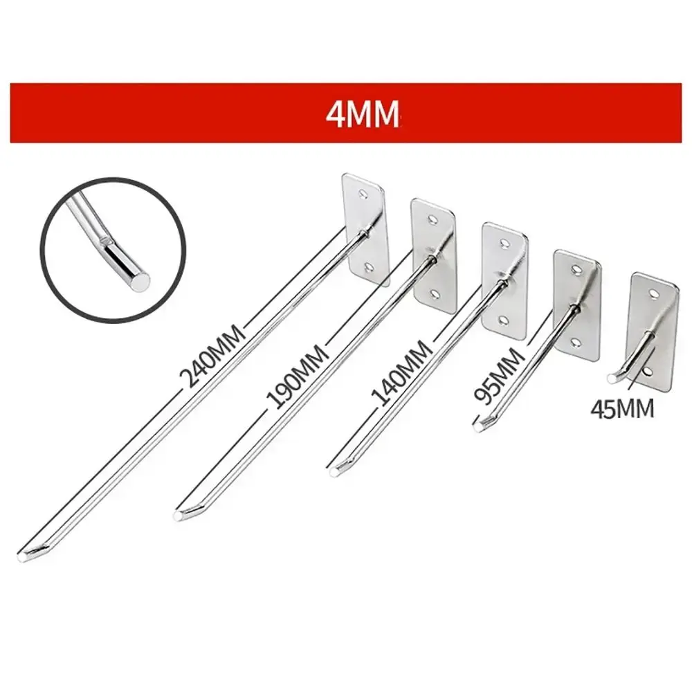 1Pcs Hardware Tool Wall Hook Display Lewelry Steel Single Line Hook Pegboard Hammer Pliers Mobile Phone Accessories Nail Screws