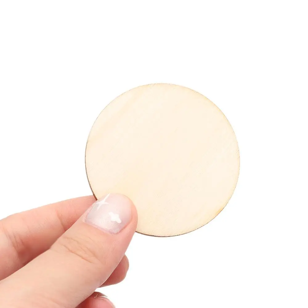 3/5/10pcs Round Unfinished Wood Pieces Wood Circles Blank Plaque for DIY Pyrography Projects Games Scrapbooking Building Model