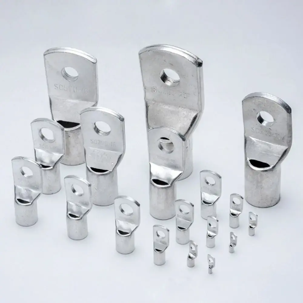 10Pcs 16-35mm2 SC16-6 SC25-6 SC35-6 Tinned Copper Wire Nose Terminal Crimp SC Type Lugs Ring Cable Connector Kit