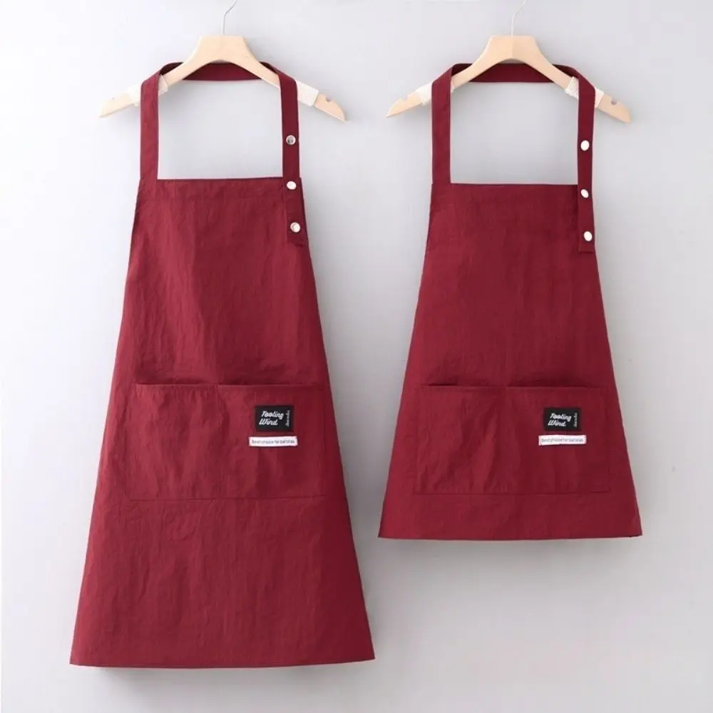 New 2 Sizes Barber Apron Waterproof Breathable Kitchen Apron Adjustable Strap Large Pocket Working Clothes for Hairdressing