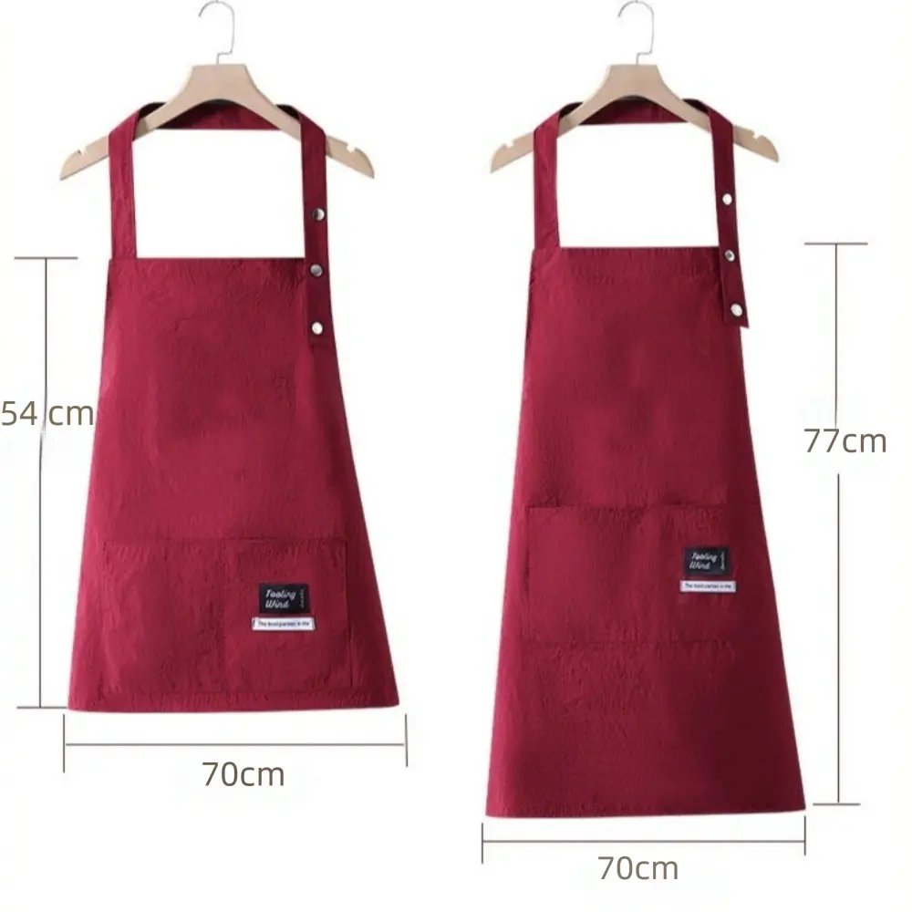 New 2 Sizes Barber Apron Waterproof Breathable Kitchen Apron Adjustable Strap Large Pocket Working Clothes for Hairdressing