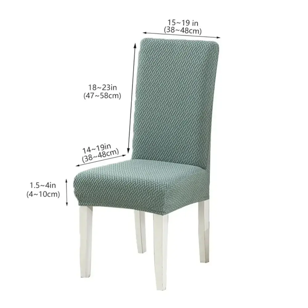 New Extra Long Chair Cushion Cover Checkered Jacquard Stretchable Elastic Cover Washable Solid Color Chair Cover Household