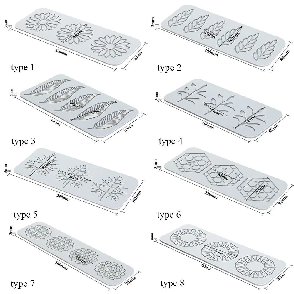 Leaf Bakeware Dessert Sugar Fondant Mat Cake Lace Mold Cake Decorating Tools Silicone Mould