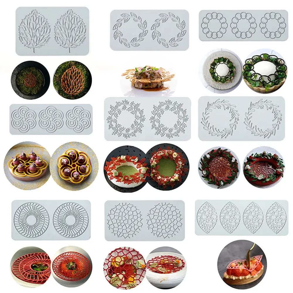 Leaf Bakeware Dessert Sugar Fondant Mat Cake Lace Mold Cake Decorating Tools Silicone Mould