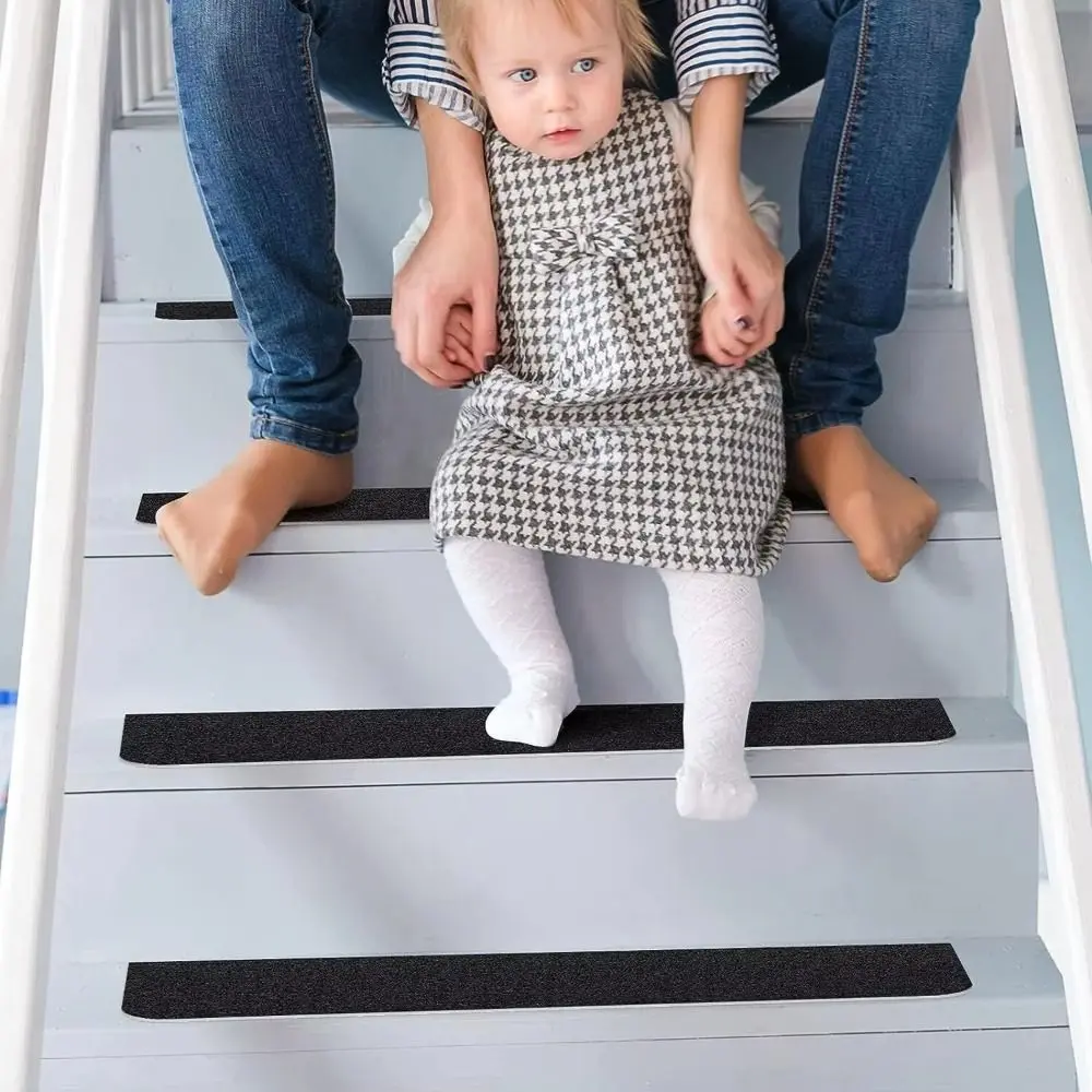 New 76X20cm Staircase Mat Self-adhesive Non-Slip Stair Tread Carpet Mat Soft Stripe Safety Protection Cover Pads Home Decor