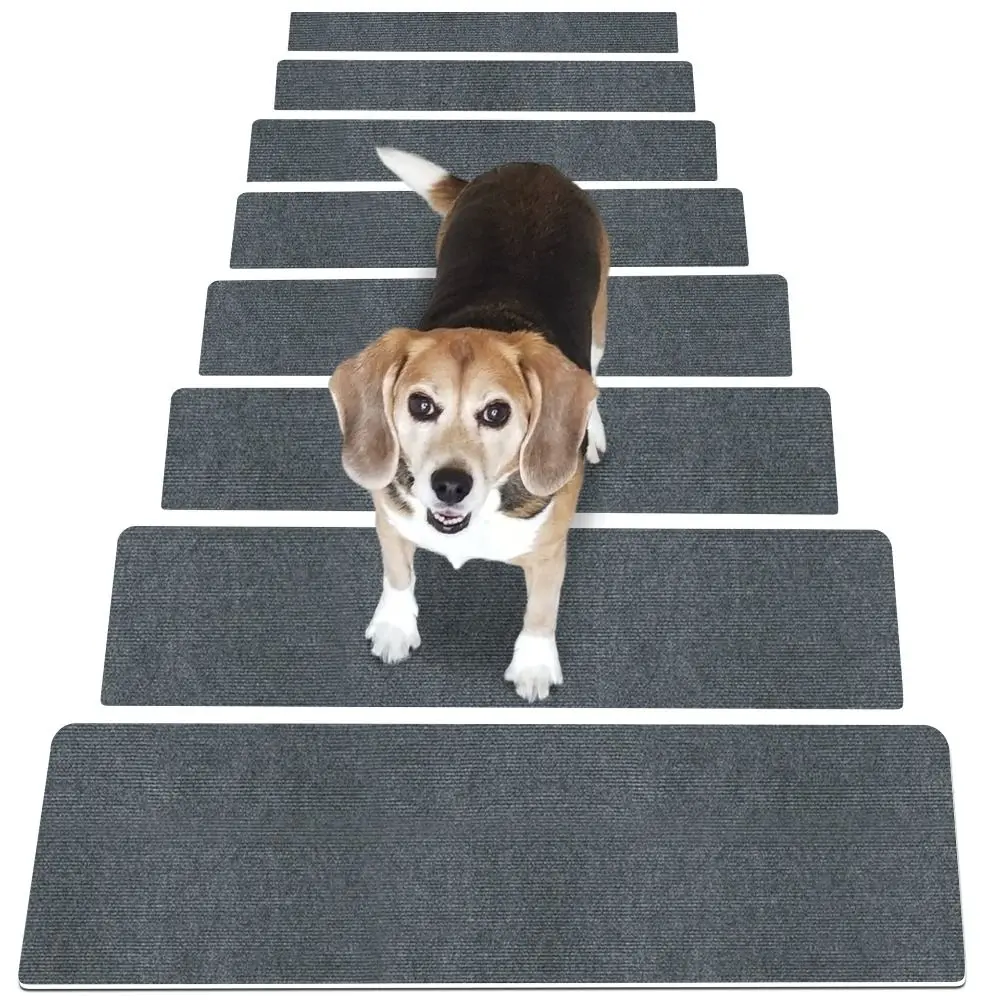New 76X20cm Staircase Mat Self-adhesive Non-Slip Stair Tread Carpet Mat Soft Stripe Safety Protection Cover Pads Home Decor