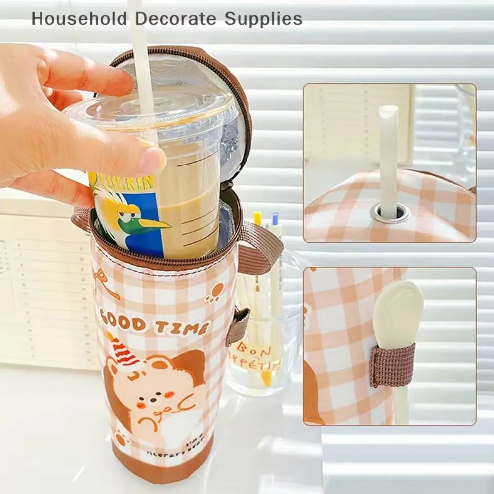 Cloth Milk Tea Tote Bag Traveling Eco-friendly Insulated Cup Cover Carrying Reusable Handheld Bag Tumbler Cup Accessories