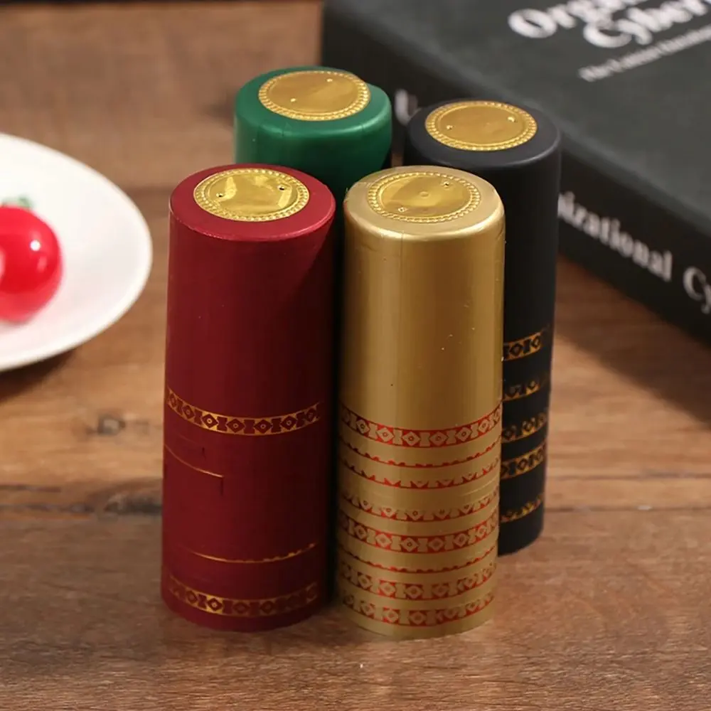 50Pcs Heat Shrink PVC Wine Bottle Cover Airtight Shrinking Film Home Bar Supplies Heating Shrinkable Caps Bottle Cap PVC
