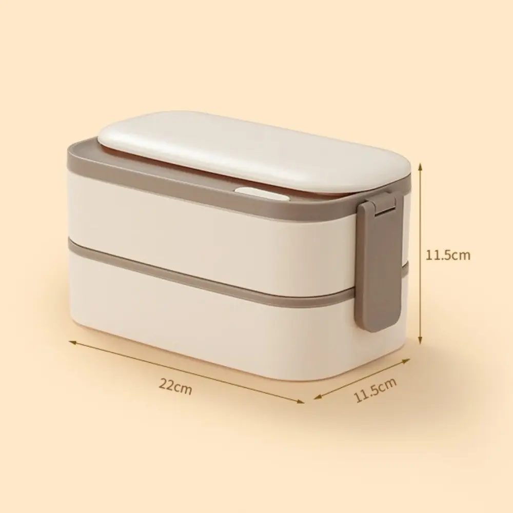 Portable 1400ml Lunch Box Interlayer Insulated Food Storage Box Divided Stainless Steel Microwave Oven Bento Box School