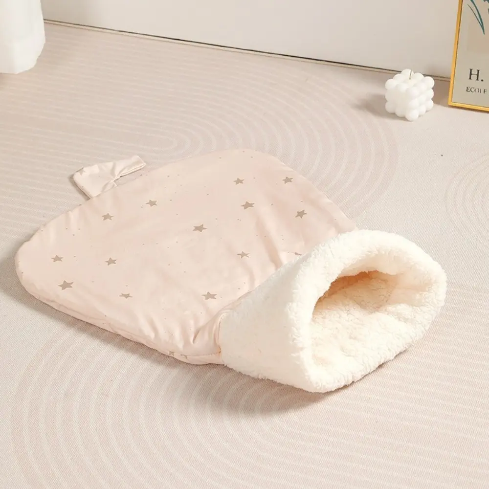 Warm Cat Sleeping BagSoft Cozy Cat Nest for Small Dogs Cats Thicken Plush Kitten Cat Sleeping Quilt Pet Supplies