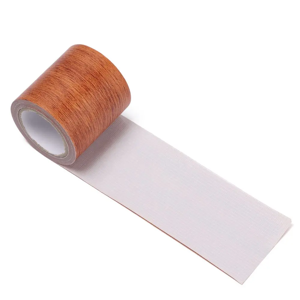 5M/Roll Realistic Furniture Renovation Skirting Line Tape Wood Grain Adhensive Repair