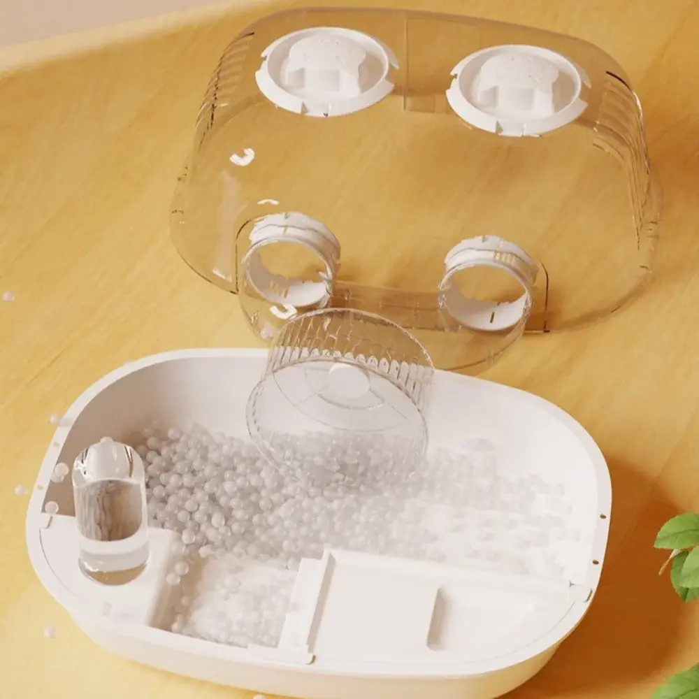 Acrylic Hamster Cage Transparent Tunnel Double Layer Small Pet House Openable Lid Running Wheels Hamster Villa for Small Animal