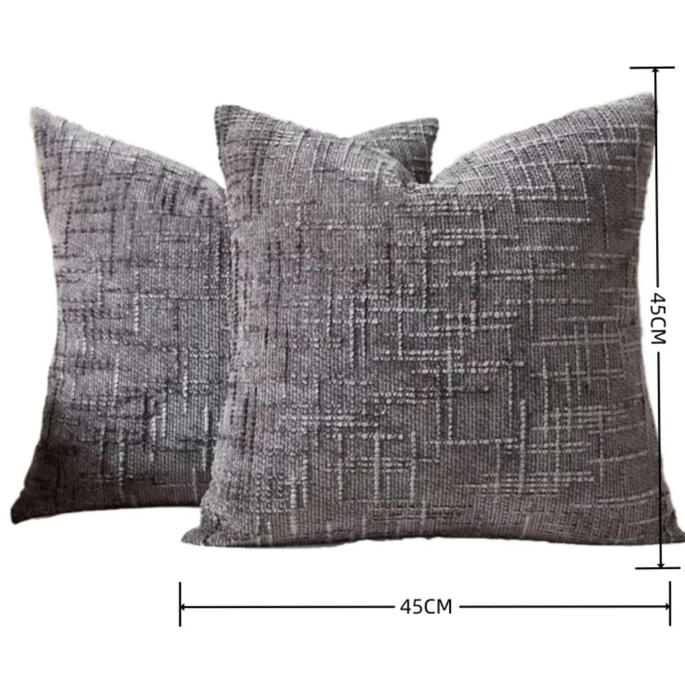 Bamboo Yarn Texture Chenille Pillowcase Solid Color Comfortable Throw Pillow Covers Living Room Decor Sofa Cushion Covers