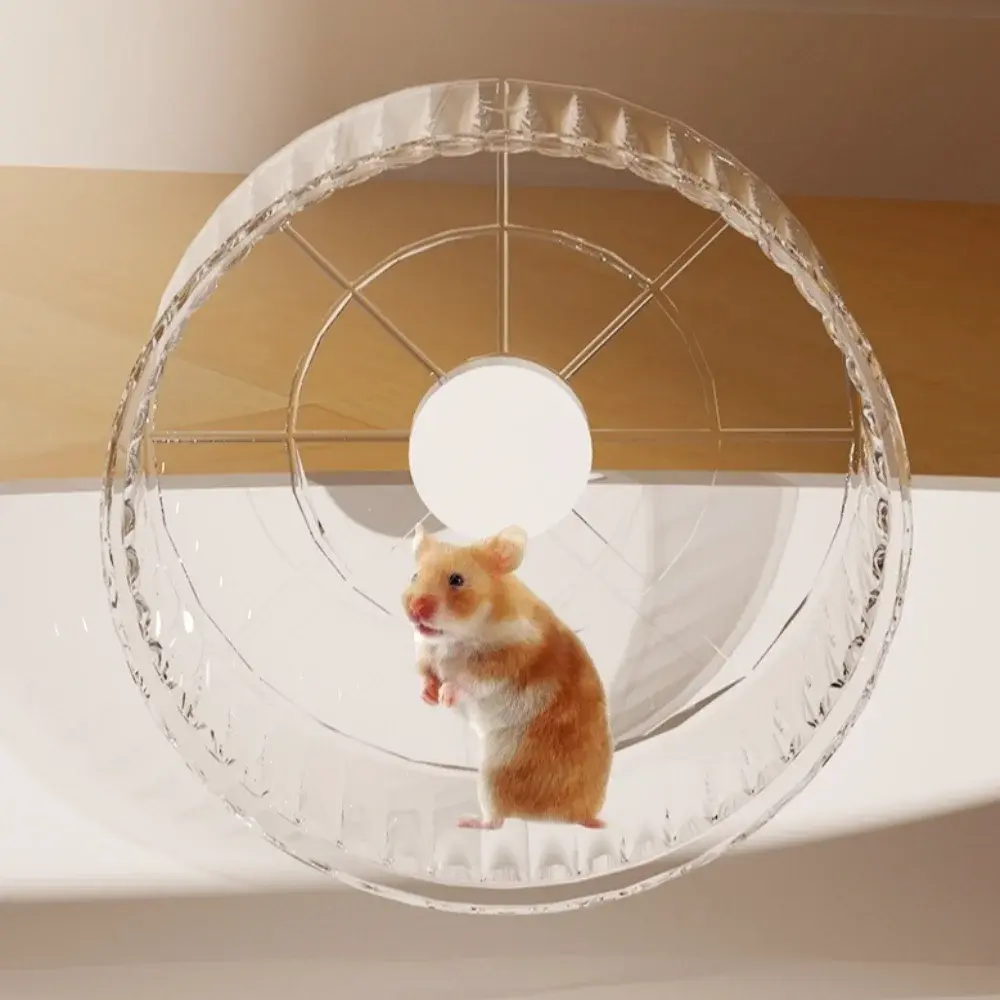 Acrylic Hamster Cage Transparent Tunnel Double Layer Small Pet House Openable Lid Running Wheels Hamster Villa for Small Animal