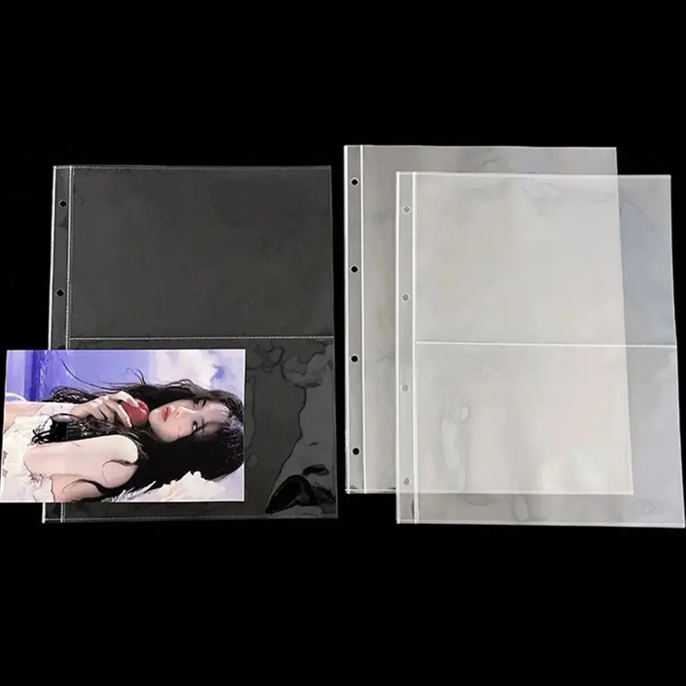 Multiple Pockets A4 Kpop Photocard Binder PP Transparent Photo Album Refill Pages DIY Card Stamp Die Jewelry Storage