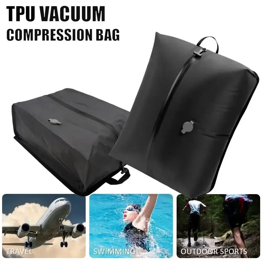 Reusable Vacuum Bags for Travel Folding Waterproof Vacuum Compression Bag Dustproof Space Saver Luggage Vacuum Storage Bag
