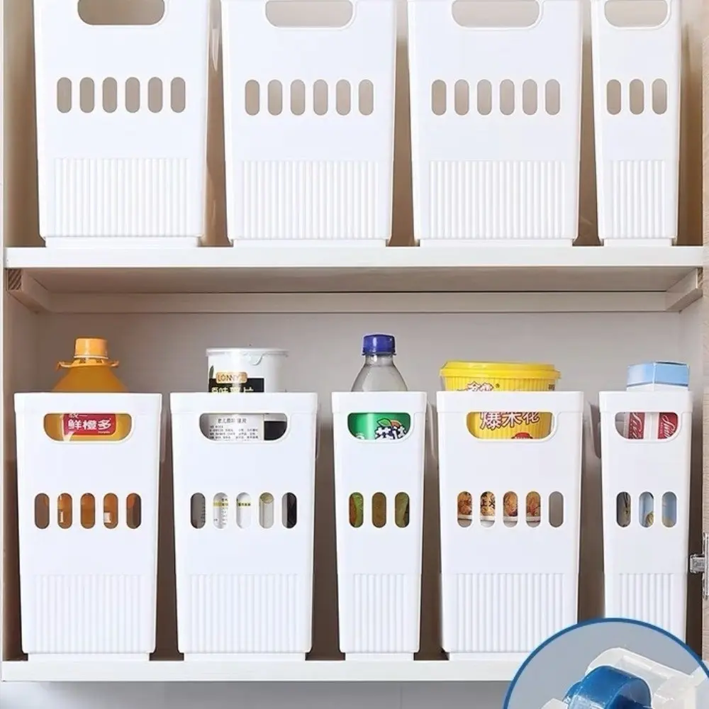 Multi-Size Kitchen Storage Box Space Saving Hand Pulley Sundries Sorting Box Multi-Functional Transparent Food Storage Box