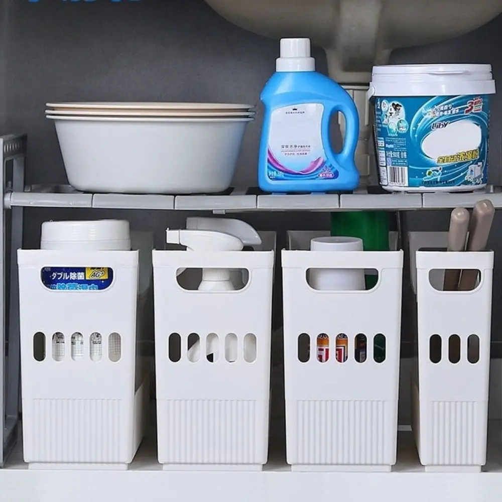 Multi-Size Kitchen Storage Box Space Saving Hand Pulley Sundries Sorting Box Multi-Functional Transparent Food Storage Box