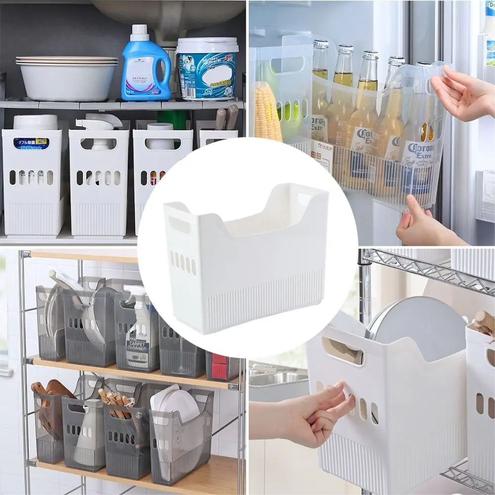 Multi-Size Kitchen Storage Box Space Saving Hand Pulley Sundries Sorting Box Multi-Functional Transparent Food Storage Box