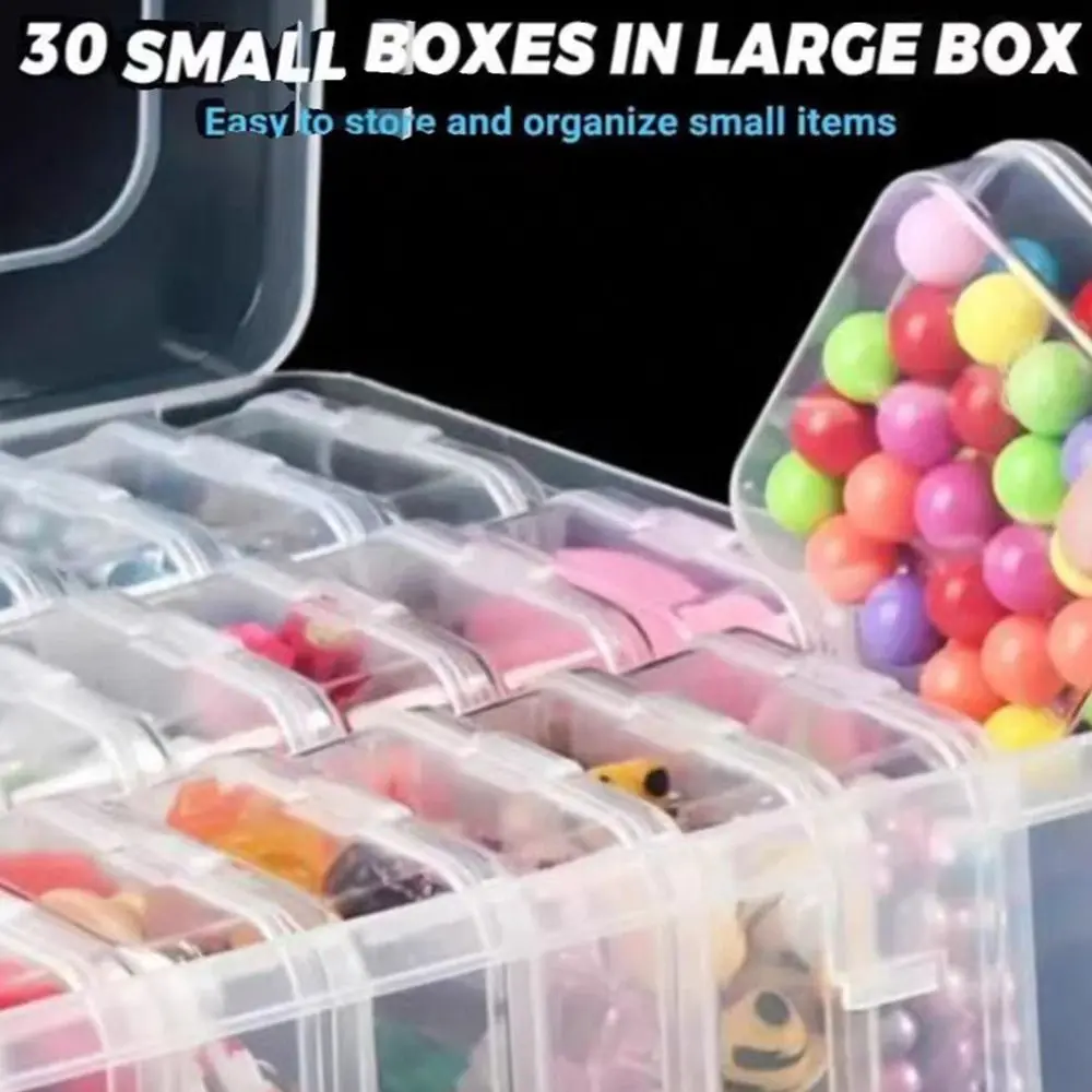 Large Capacity Clear Organizer Box Plastic Dustproof Point Diamond Storage Box With Small Storage Containers Multifunctional