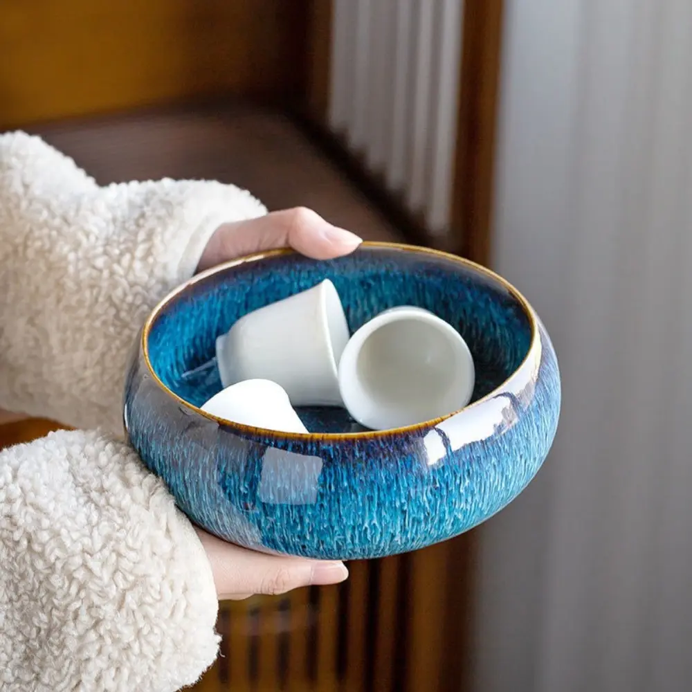 Traditional Ceramic Matcha Bowl Smooth Large Capacity Tea Brush Stand Green Tea Maker Cup for Tea Set Accessories