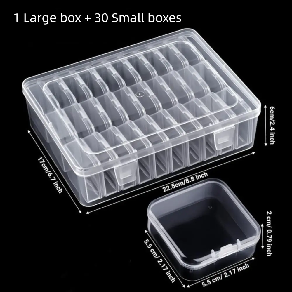 Large Capacity Clear Organizer Box Plastic Dustproof Point Diamond Storage Box With Small Storage Containers Multifunctional