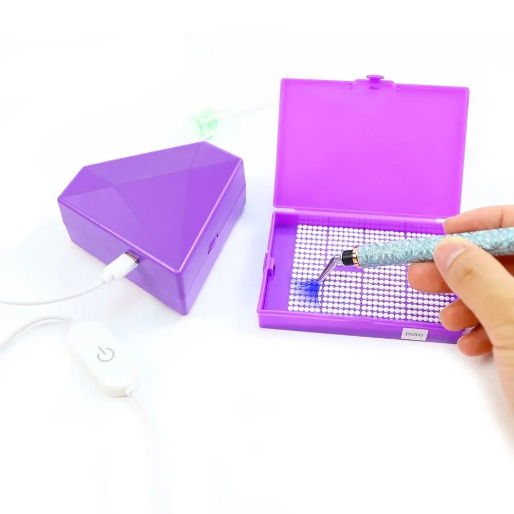 DIY Craft Vacuum Diamond Painting Pen Kits USB Powered with Storage Bag Suction Device Point Drill Tool Beading Plates