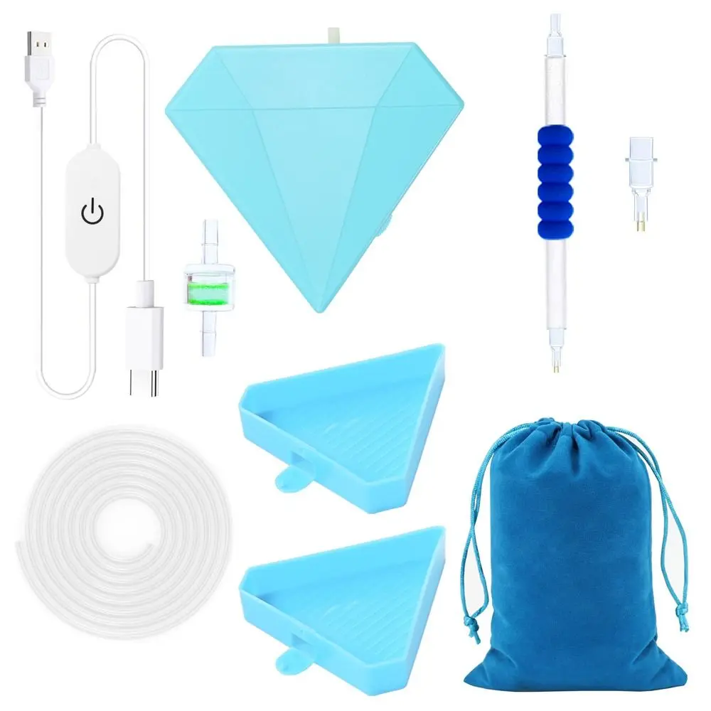 DIY Craft Vacuum Diamond Painting Pen Kits USB Powered with Storage Bag Suction Device Point Drill Tool Beading Plates