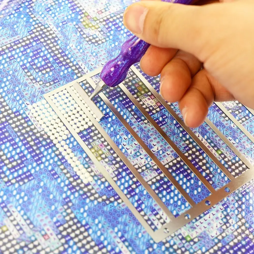 DIY Diamond Painting Ruler Non-Slip Textured Grid Tool Diamond Dot Drill Alignment Tool Ruler for Diamond Art Ruler
