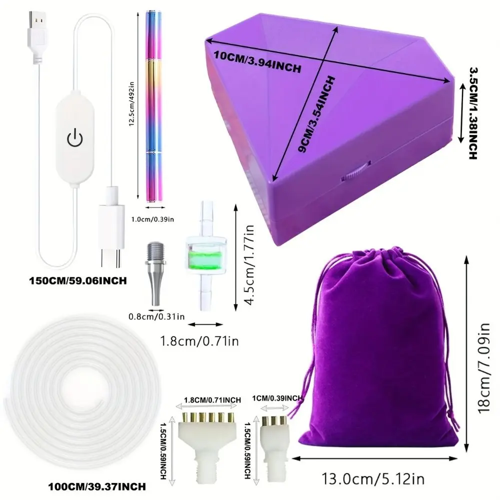 DIY Craft Vacuum Diamond Painting Pen Kits USB Powered with Storage Bag Suction Device Point Drill Tool Beading Plates