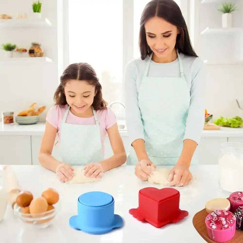 New Silicone Cake Pop Cutter Handmade Circle and Heart Shape Cake Mold DIY Baking Tool Candy