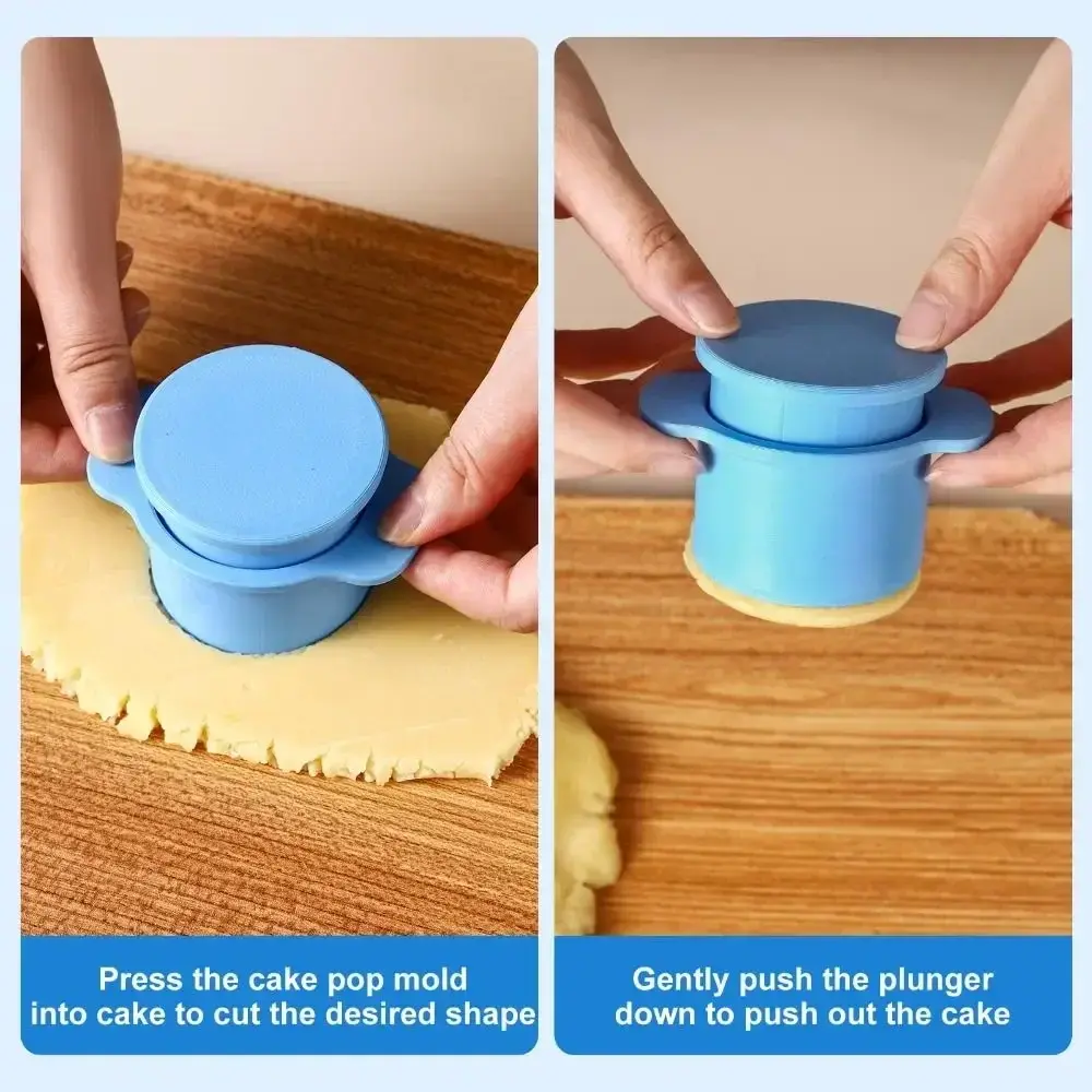 New Silicone Cake Pop Cutter Handmade Circle and Heart Shape Cake Mold DIY Baking Tool Candy