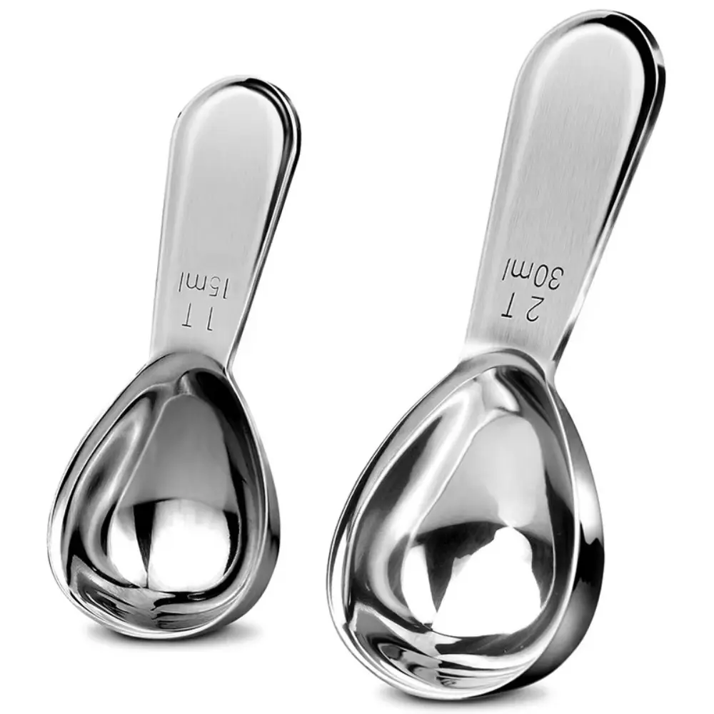 Durable Stainless Steel Coffee Scoops 1 Tbsp or 2 Tbsp 15/30ml Ergonomic Tablespoon Powder Scoop Baking Tools