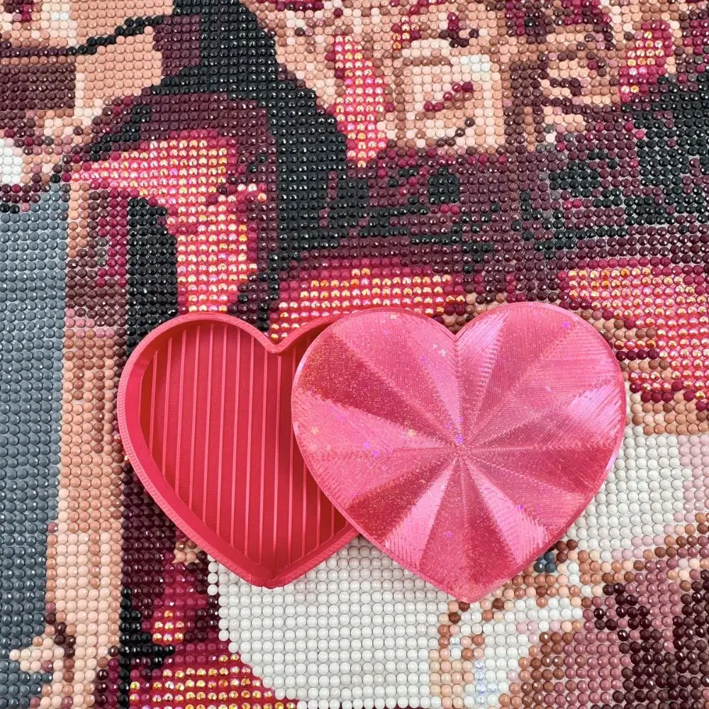 DIY Craft 3D Love Diamond Painting Tools Trays Heart-shaped Plastic Beads Sorting Storage Tray Multi-Color Beads Organizer