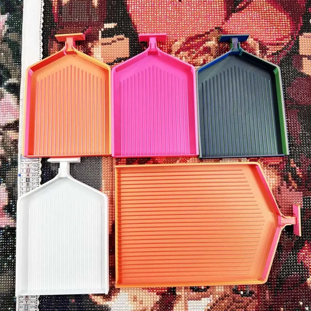 DIY Craft Diamond Painting Trays with Lids Plastic Embroidery Beads Sorting Storage Tray Multi-Color