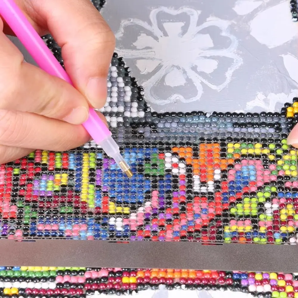 Stainless Steel DIY Diamond Painting Cross Ruler Solid Color Diamond Painting Tools Cross Stitch Tools Square Ruler