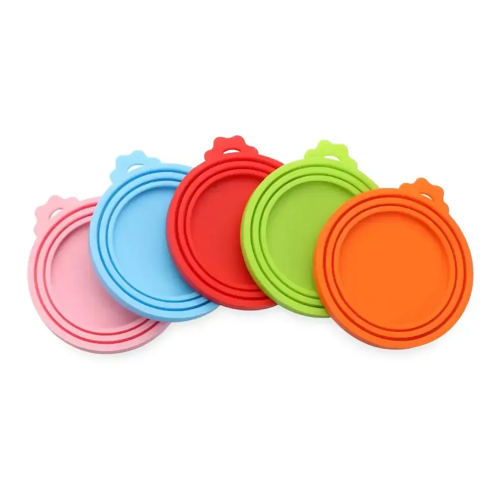 3 In 1 Silicone Canned Lid Sealed Feeders Food Can Lid for Dog Cat Storage Top Cap Reusable Cover Lid