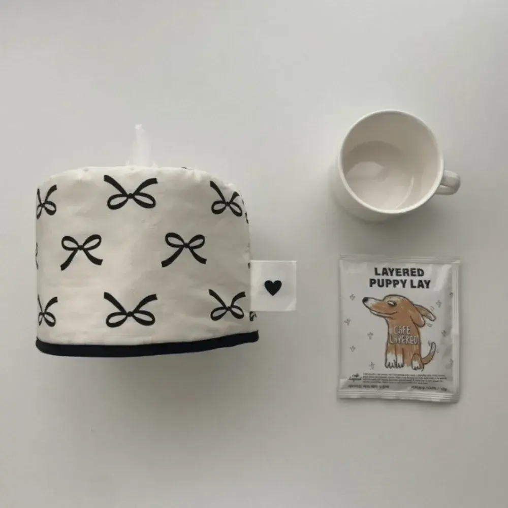 Bowknot Tissue Paper Storage Box Table Decor Space-saving Roll Paper Tissue Case Holder Tissue Storage Napkin Tissue Box Home