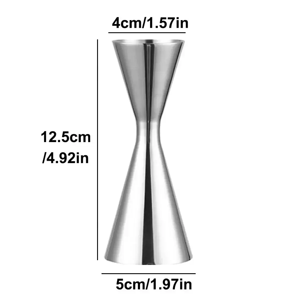 New 304 Stainless Steel Measure Jigger 2oz 1oz Dual Shot Cocktail Shaker Japanese-Style Thickened Cocktail Mug for Bartending