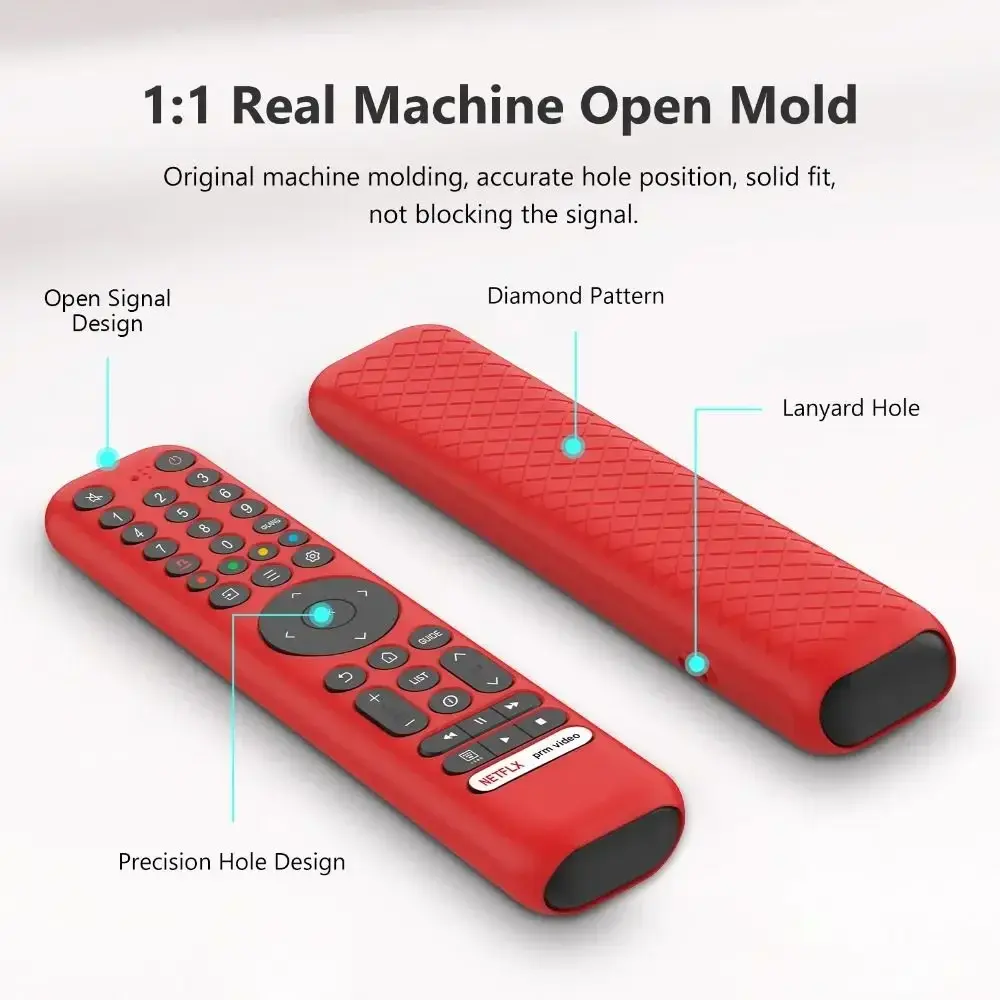 New Silicone Protective Case for TCL RC716/RC833 Remote Controller Cover with Lanyard Shockproof Shell Remote Control Sleeve