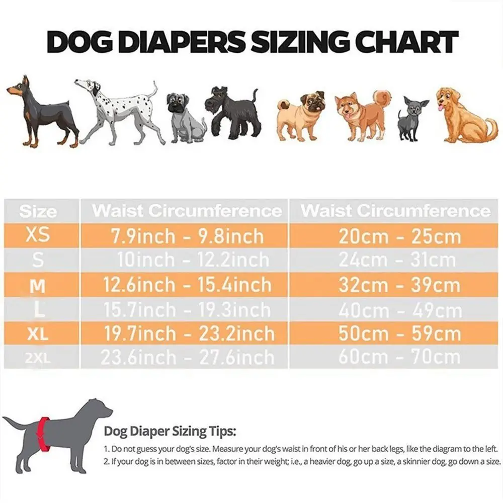With 3 Cotton Pads Female Dog Panties Easy To Wear Breathable Dog Physiological Nappies Washable Adjustable Pet Dog Diapers