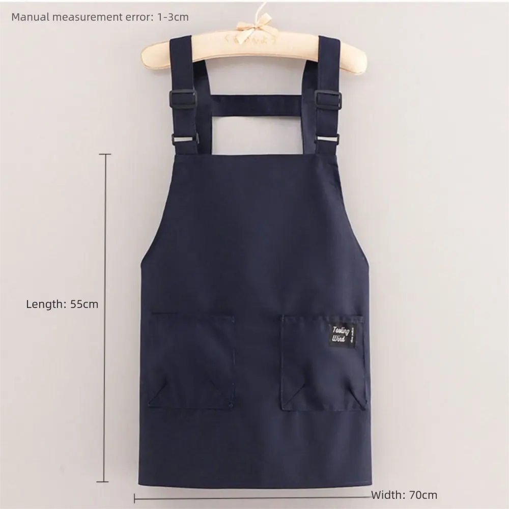 Canvas Household Cooking Apron Oil-proof Sleeveless Baking Overalls Adjustable Straps Waterproof Working Clothes for Women Men